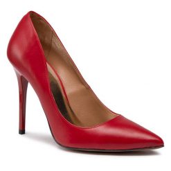 Szpilki R.Polański. Czerwone szpilki R.Polański, bez wzorów, bez obcasa, na szpilce, bez zapięcia. Za 299.99 zł.