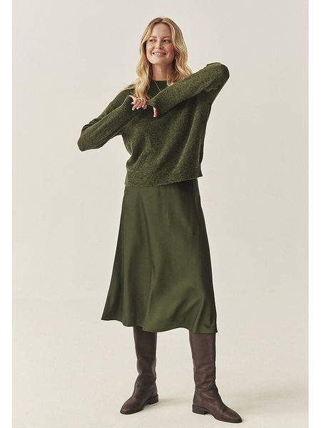 TATUUM Spódnica "Satini" w kolorze khaki rozmiar: 34. Brązowe spódnice Tatuum, na co dzień, bez wzorów, midi, proste. Za 119.95 zł.