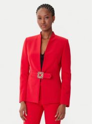 Rinascimento Marynarka CFC0126208003 Czerwony Slim Fit. Czerwone marynarki i żakiety Rinascimento, m, bez wzorów, z syntetyku. Za 709.99 zł.