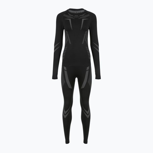 Komplet bielizny termoaktywnej damskiej KADVA ALPINESTEP COOLMAX THERMAL PRO DRY. Czarne bielizna sportowa KADVA, bez wzorów. Za 109.99 zł.