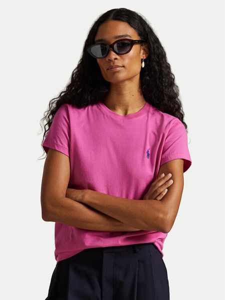 Polo Ralph Lauren T-Shirt 211B14605018 Różowy Classic Fit. Czerwone koszulki polo Polo Ralph Lauren, xl, bez wzorów, z bawełny, bez kołnierzyka, bez ramiączek. Za 379.99 zł.