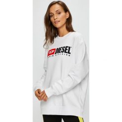Diesel - Bluza. Szare bluzy Diesel, m, z aplikacjami, z bawełny, bez kaptura. W wyprzedaży za 399.90 zł.
