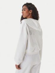 Guess Bluza V6GQ15 K3093 Biały Regular Fit. Białe bluzy sportowe Guess, m, z aplikacjami, z syntetyku, bez kaptura. Za 394.99 zł.