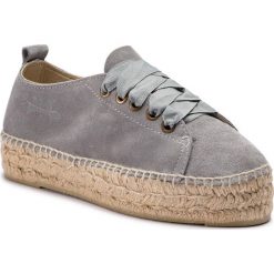 Espadryle MANEBI - Sneakers D A C.1 E0 AC Grey Suede. Szare espadryle Manebi, bez wzorów, z materiału, bez obcasa, na płaskiej podeszwie, bez zapięcia. W wyprzedaży za 359.00 zł.