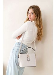 Anna Morellini Skórzana torebka "Adelma" w kolorze kremowym - 25 x 20 x 14 cm rozmiar: onesize. Brązowe torby na ramię Anna Morellini, bez wzorów, z materiału, na ramię, bez dodatków. Za 282.99 zł.