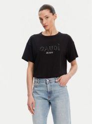 Gaudi T-Shirt 511BD64030 Czarny Regular Fit. Czarne t-shirty Gaudi, s, bez wzorów, z bawełny, bez kołnierzyka, bez ramiączek. Za 219.99 zł.