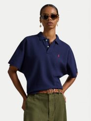 Polo Ralph Lauren Polo 211A96270002 Granatowy Relaxed Fit. Niebieskie koszulki polo Polo Ralph Lauren, xs, bez wzorów, z bawełny, bez kołnierzyka, bez ramiączek. Za 639.99 zł.