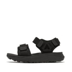 Sandały damskie FitFlop Neo-D-Hyker (Xt). Czarne sandały Flip Flop, bez wzorów, eleganckie, bez obcasa, bez zapięcia. Za 586.00 zł.