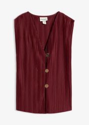 Top plisowany. Zielone topy bonprix, bez wzorów, bez kołnierzyka, bez ramiączek. Za 59.99 zł.