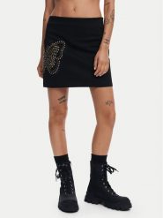 Desigual Spódnica mini Bangkok 24WWFW01 Czarny Slim Fit. Czarne spódnice Desigual, m, bez wzorów, z bawełny, mini. Za 199.99 zł.