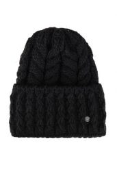 Zimowa czapka H-BRAID. Czarne czapki Volcano, bez wzorów, z dzianiny. Za 69.99 zł.