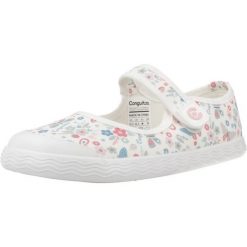 Sandały CONGUITOS CANVAS MARY JANE Biały. Białe sandały CONGUITOS, bez wzorów, z tkaniny, bez obcasa, bez zapięcia. Za 128.99 zł.
