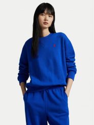Polo Ralph Lauren Bluza 211971697005 Niebieski Relaxed Fit. Niebieskie bluzy Polo Ralph Lauren, l, bez wzorów, z bawełny, bez kaptura. Za 739.99 zł.