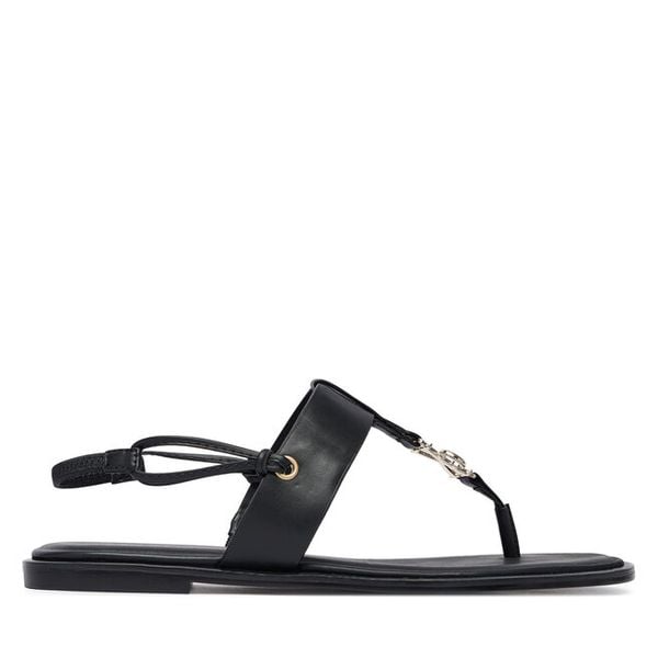 Sandały Calvin Klein. Czarne sandały Calvin Klein, bez wzorów, bez obcasa, na płaskiej podeszwie, bez zapięcia. Za 359.99 zł.