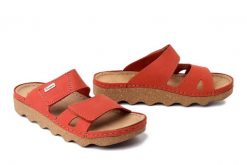 INBLU CX-04KU 013 arancio, klapki damskie. Brązowe klapki Inblu, bez wzorów, ze skóry, bez obcasa. Za 137.90 zł.