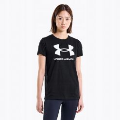 Koszulka Damska T-Shirt Damski Sportowy Under Armour Graphic Sscxxl 001 Xxl. Czarne koszulki sportowe Under Armour, bez wzorów, bez ramiączek, do biegania. W wyprzedaży za 68.13 zł.