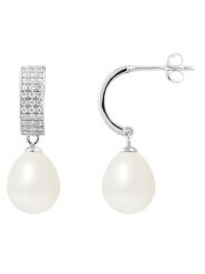 Pearl Addict Srebrne kolczyki-wkrętki z perłami i cyrkoniami rozmiar: onesize. Białe kolczyki Pearl Addict, z cyrkonią, srebrne. Za 252.99 zł.