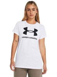 Under Armour Koszulka "Sportstyle" w kolorze białym rozmiar: XL. Białe bluzki Under Armour, xl, bez wzorów, bez kołnierzyka, bez ramiączek. Za 75.16 zł.