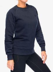 Bluza bawełniana damska Didriksons Fyn Sweater. Niebieskie bluzy Didriksons, xs, bez wzorów, z bawełny, bez kaptura. Za 208.99 zł.