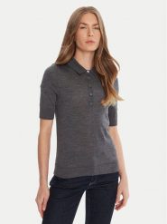 BOSS Polo Fidenka 50545015 Szary Regular Fit. Szare koszulki polo Boss, xs, bez wzorów, z wełny, bez kołnierzyka, bez ramiączek. Za 398.99 zł.