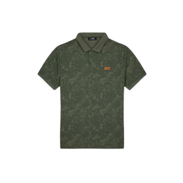 Polo TBS Pacco. Zielone koszulki polo Tbs, na lato, s, bez wzorów, z bawełny, bez kołnierzyka, bez ramiączek. Za 233.50 zł.