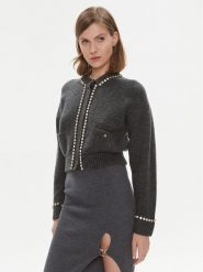 Pinko Kardigan Murena 102115 A18O Szary Regular Fit. Szare kardigany Pinko, l, bez wzorów, z syntetyku. Za 519.99 zł.