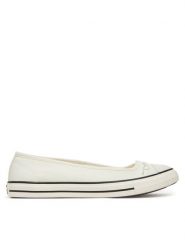 Converse Baleriny Chuck Taylor All Star Dainty Ballerina A16211C Beżowy. Brązowe baleriny Converse, bez wzorów, z materiału, bez obcasa. Za 219.99 zł.