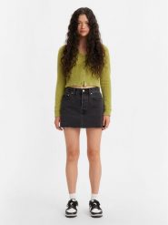 Levi's® Spódnica jeansowa Icon A46940000 Czarny Loose Fit. Czarne spódnice s, bez wzorów, z bawełny. Za 179.99 zł.