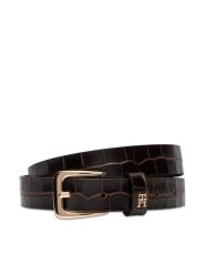 Tommy Hilfiger Pasek Damski Th Libre 2.5 Croc AW0AW17975 Brązowy. Brązowe paski TOMMY HILFIGER, bez wzorów, ze skóry. Za 259.99 zł.