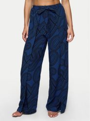 Triumph Spodnie materiałowe Beach MyWear 10222189 Granatowy Wide Leg. Niebieskie spodnie materiałowe Triumph, bez wzorów, z materiału. Za 109.99 zł.