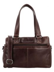 HIDE & STITCHES Skórzana torebka "Porto" w kolorze ciemnobrązowym - 28 x 19,5 x 10 cm rozmiar: onesize. Brązowe torby na ramię HIDE & STITCHES, bez wzorów, z materiału, na ramię, bez dodatków. Za 361.13 zł.