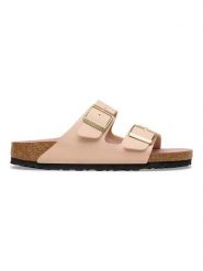 Birkenstock Klapki "Arizona" w kolorze jasnoróżowym rozmiar: 36. Różowe klapki Birkenstock, bez wzorów, z otwartym noskiem, bez obcasa. Za 355.78 zł.
