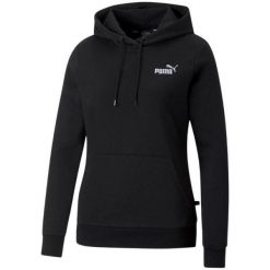 Bluza Z Haftem ESS+ Dla Kobiet. Czarne bluzy Puma, l, bez wzorów, bez kaptura. Za 329.99 zł.