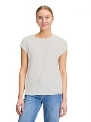 BETTY & CO Koszulka w kolorze kremowym rozmiar: XXL. Brązowe bluzki Betty & Co, xxl, bez wzorów, bez kołnierzyka, bez ramiączek. Za 59.95 zł.