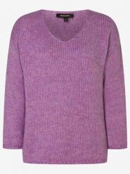 More & More Sweter w kolorze fioletowym rozmiar: 44. Różowe swetry More & More, bez wzorów, ze splotem, bez ramiączek. Za 127.65 zł.
