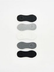 Skarpetki z bawełną 5 pack - szary. Szare skarpety Reserved, bez wzorów, z bawełny. Za 49.99 zł.