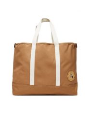 Tommy Hilfiger Torebka Th Summer Tote AM0AM13557 Brązowy. Brązowe shopper TOMMY HILFIGER, bez wzorów, z materiału, bez dodatków. Za 559.99 zł.