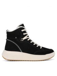Rieker Revolution Lifestyle Botki W1771-00 Czarny. Czarne botki Rieker Revolution Lifestyle, bez wzorów, ze skóry, bez obcasa, na koturnie, bez zapięcia. Za 399.00 zł.