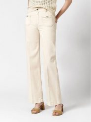 Rosner Dżinsy - Wide Leg fit - w kolorze beżowym rozmiar: W38/L32. Brązowe jeansy Rosner, l, bez wzorów, z podwyższonym stanem. Za 217.99 zł.