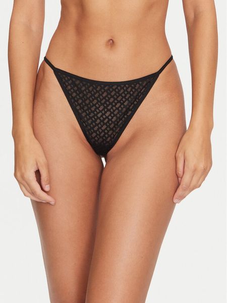 Boss Stringi 50520383 Czarny. Czarne stringi Boss, bez wzorów, z syntetyku. Za 89.99 zł.