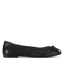 Baleriny Lasocki. Czarne baleriny Lasocki, bez wzorów, bez obcasa. Za 199.99 zł.