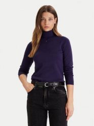 Tommy Jeans Golf Essential DW0DW21672 Fioletowy Regular Fit. Fioletowe golfy Tommy Jeans, xxs, bez wzorów, z bawełny, bez ramiączek. Za 389.99 zł.