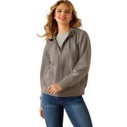 Damska bluza z kapturem zapinana na zamek Ariat Breeze. Czerwone bluzy Ariat, xl, bez wzorów, z dresówki, z kapturem. Za 476.00 zł.
