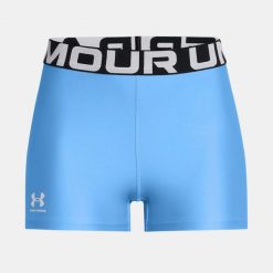 Krótkie legginsy treningowe damskie UNDER ARMOUR szybkoschnące kolarki. Niebieskie legginsy Under Armour, l, bez wzorów, krótkie. Za 84.99 zł.
