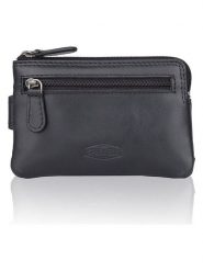 SPARWELL Skórzany portfel "Nash" w kolorze czarnym - 12,5 x 8,5 x 1,5 cm rozmiar: onesize. Czarne portfele SPARWELL, bez wzorów, z materiału. Za 43.99 zł.