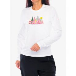 Bluza damska bez kaptura Columbia Ruby Springs Graphic. Białe bluzy Columbia, bez wzorów, bez kaptura. Za 135.99 zł.
