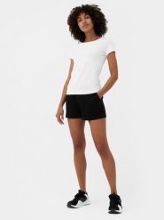 4F Spodenki dresowe damskie XS. Czarne szorty 4f, bez wzorów, z bawełny. W wyprzedaży za 29.99 zł.