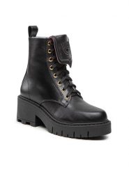 Chiara Ferragni Botki CF3044-001 Czarny. Czarne botki Chiara Ferragni, bez wzorów, ze skóry, bez obcasa, na słupku, bez zapięcia. Za 1,599.00 zł.