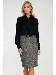 Nife Bluzka w kolorze czarnym rozmiar: 42. Czarne bluzki Nife, bez wzorów, bez kołnierzyka, bez ramiączek. Za 152.62 zł.