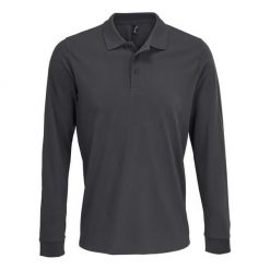 Koszulka Polo Z Długim Rękawem Dla Dorosłych Unisex Polycotton. Szare bluzki SOL'S, s, bez wzorów, casualowe, bez kołnierzyka, bez ramiączek. Za 113.99 zł.